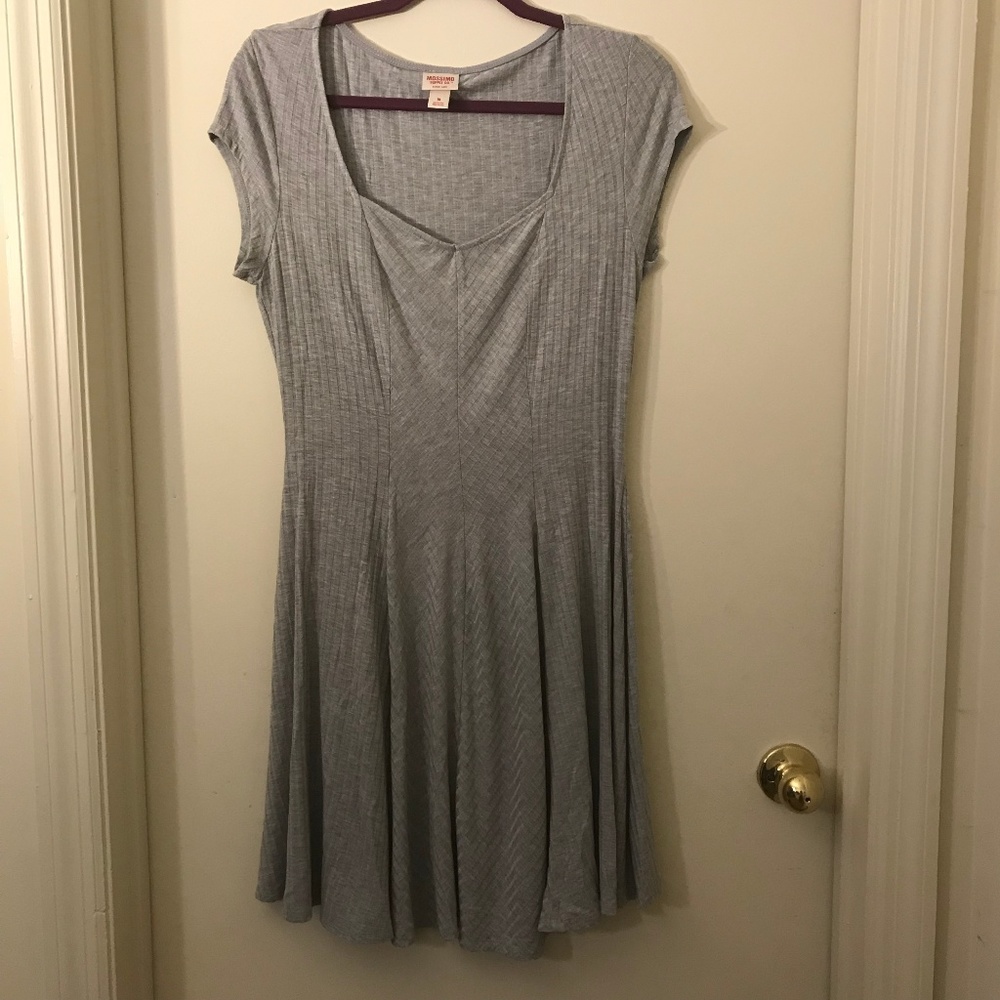 Mossimo Heather Gray Fit and Flare Dress in Size M